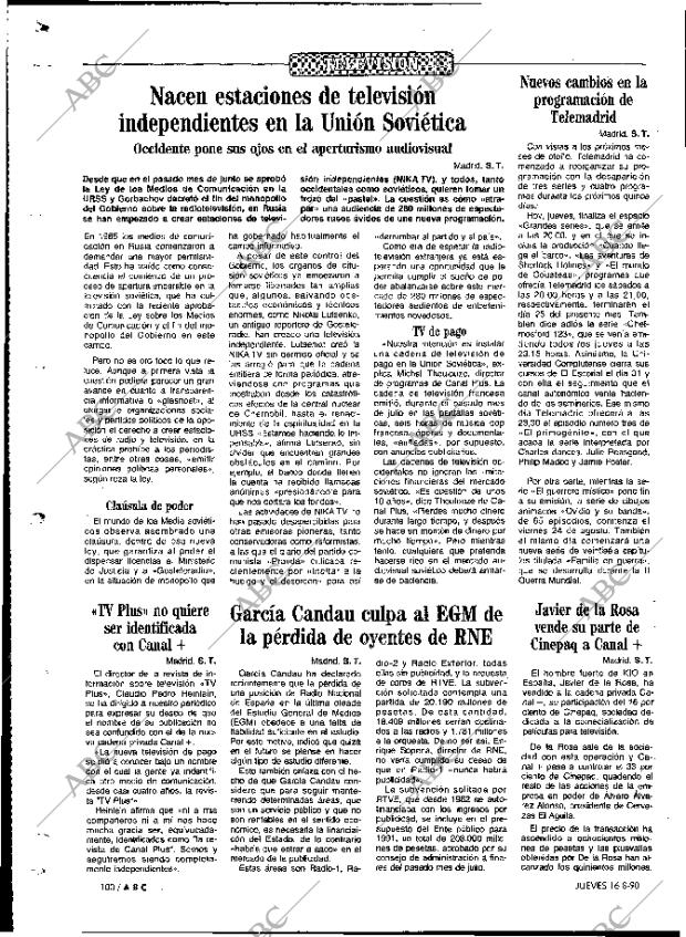 ABC MADRID 16-08-1990 página 100