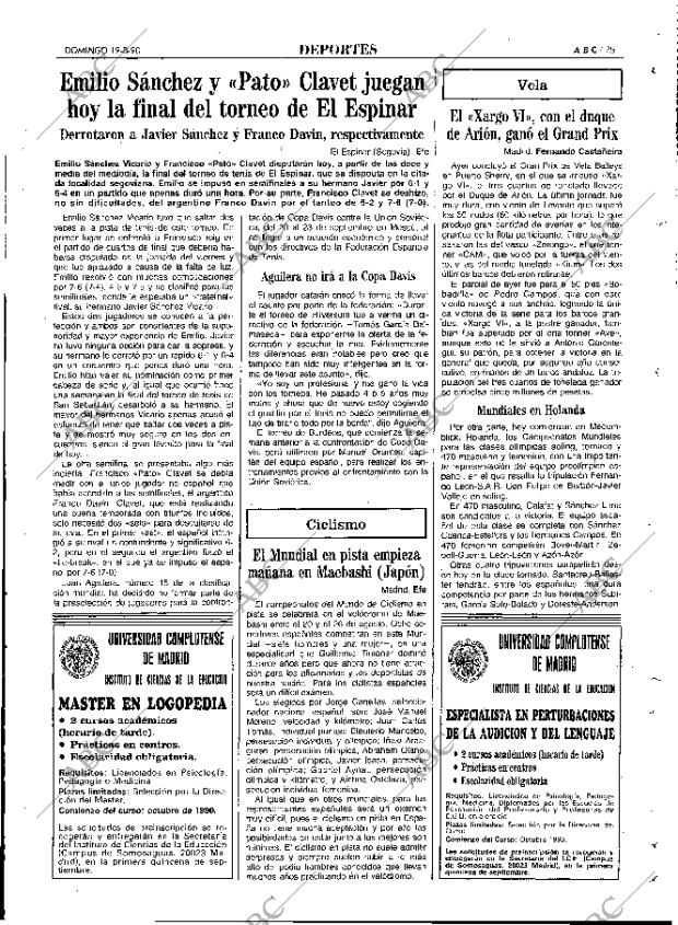 ABC MADRID 19-08-1990 página 75