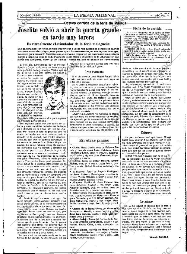 ABC MADRID 19-08-1990 página 77