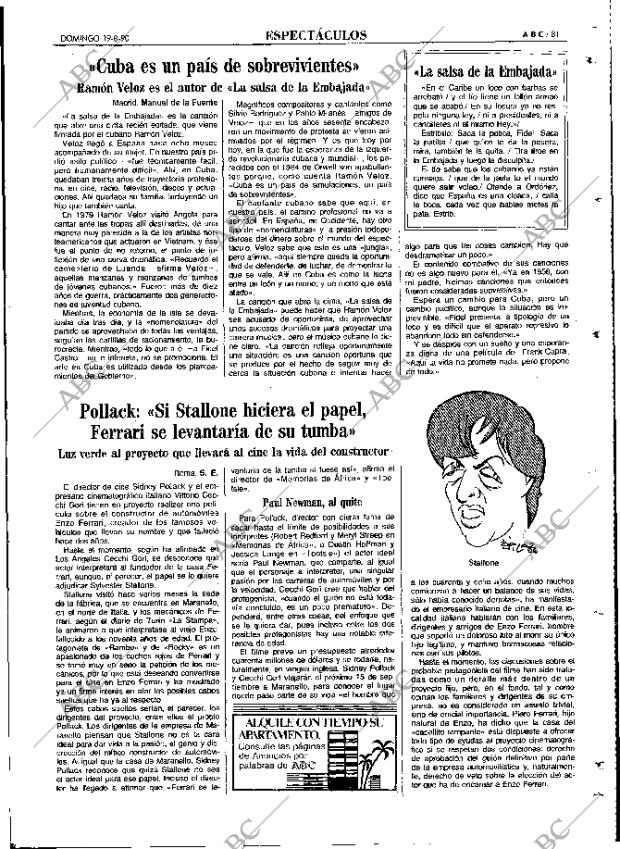 ABC MADRID 19-08-1990 página 81