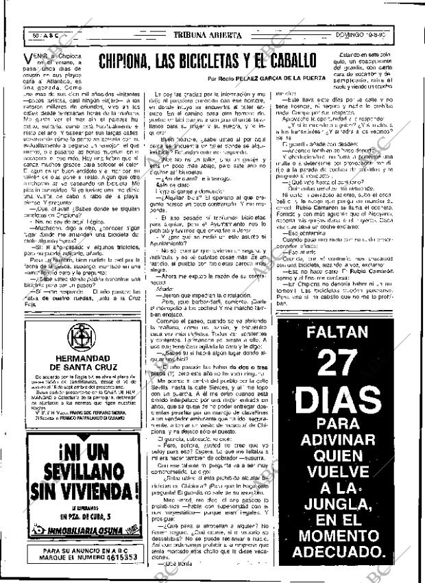 ABC SEVILLA 19-08-1990 página 50