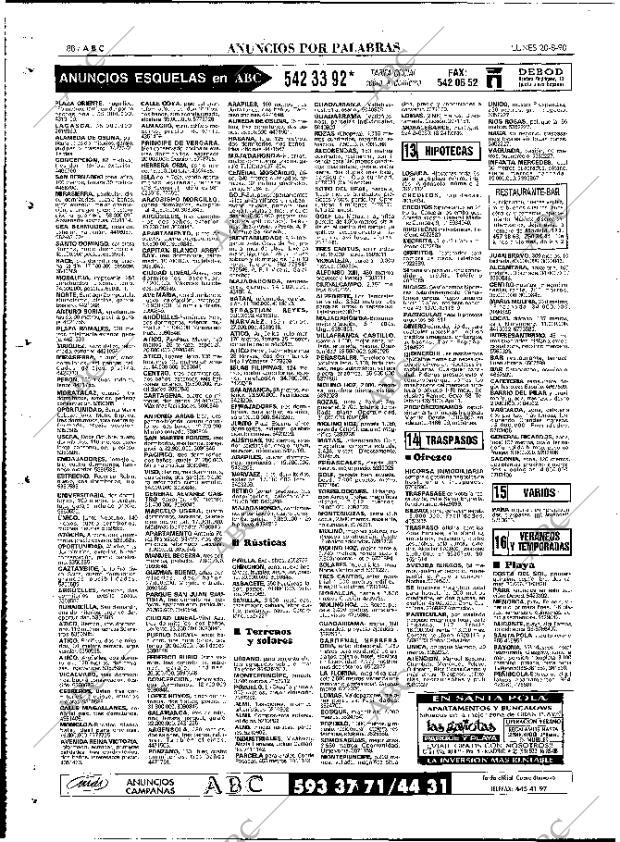 ABC MADRID 20-08-1990 página 88