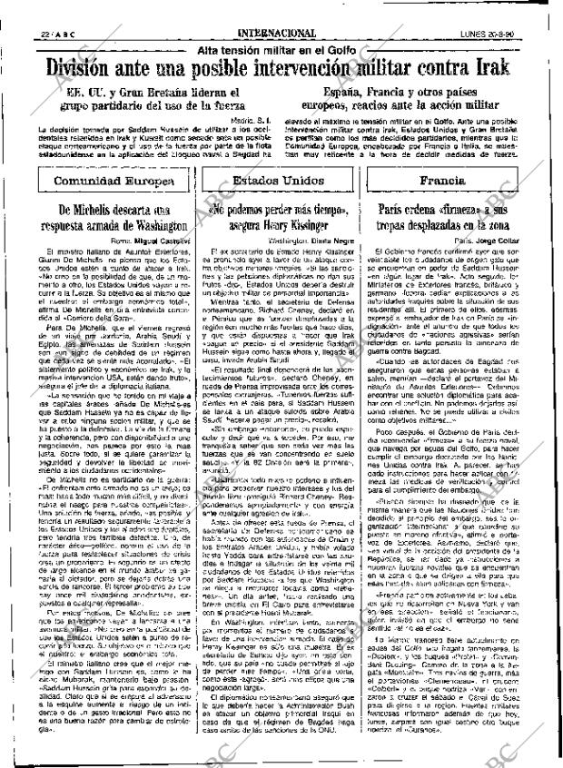 ABC SEVILLA 20-08-1990 página 22