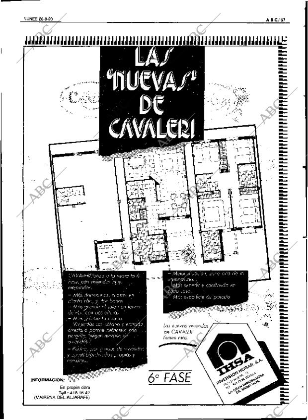 ABC SEVILLA 20-08-1990 página 67