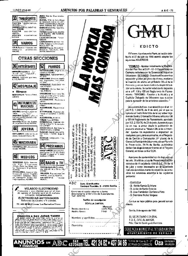 ABC SEVILLA 20-08-1990 página 75