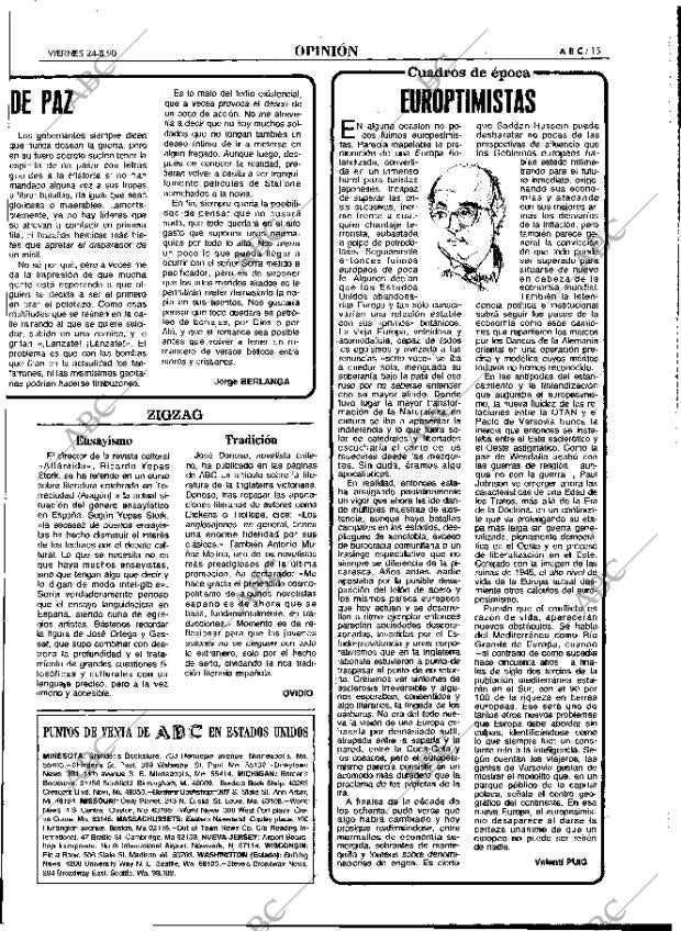 ABC MADRID 24-08-1990 página 15