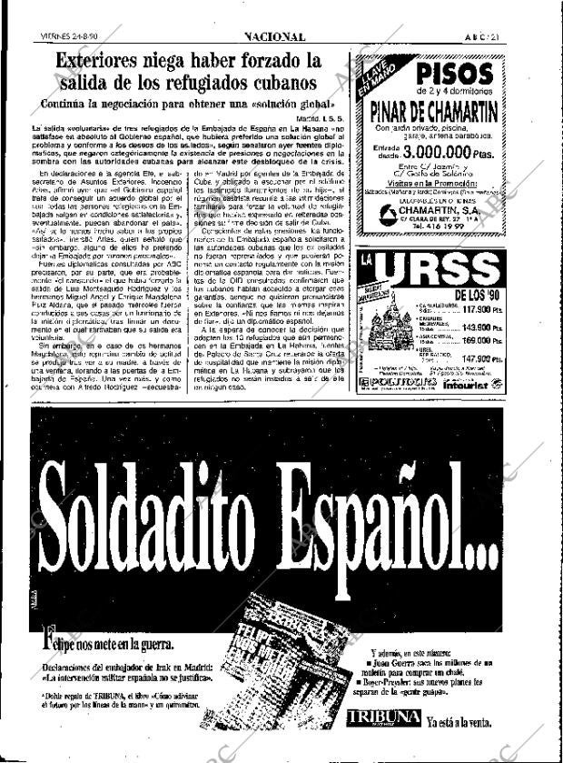 ABC MADRID 24-08-1990 página 21