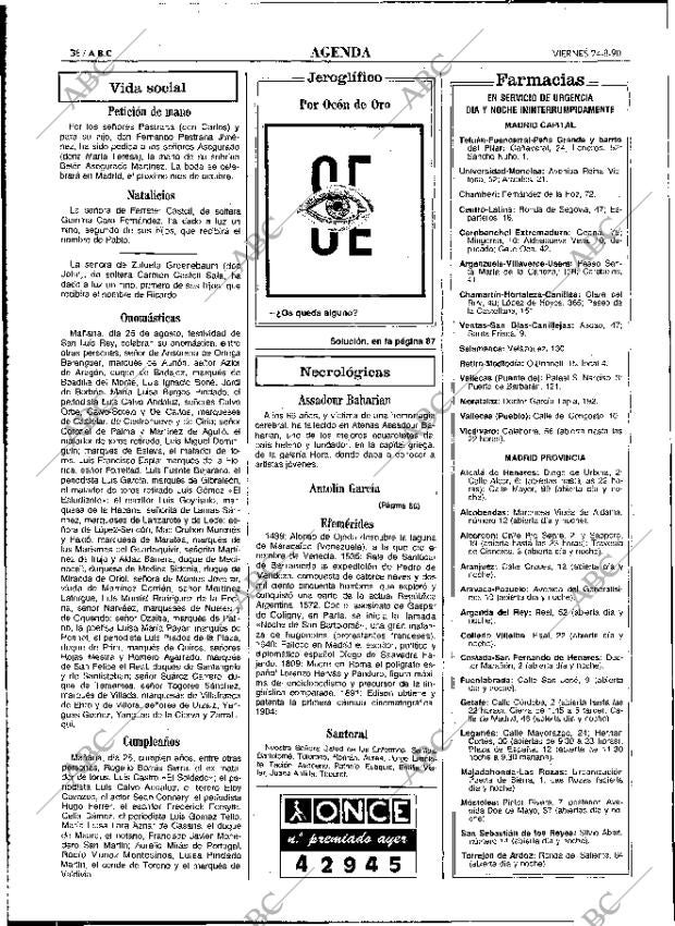 ABC MADRID 24-08-1990 página 38