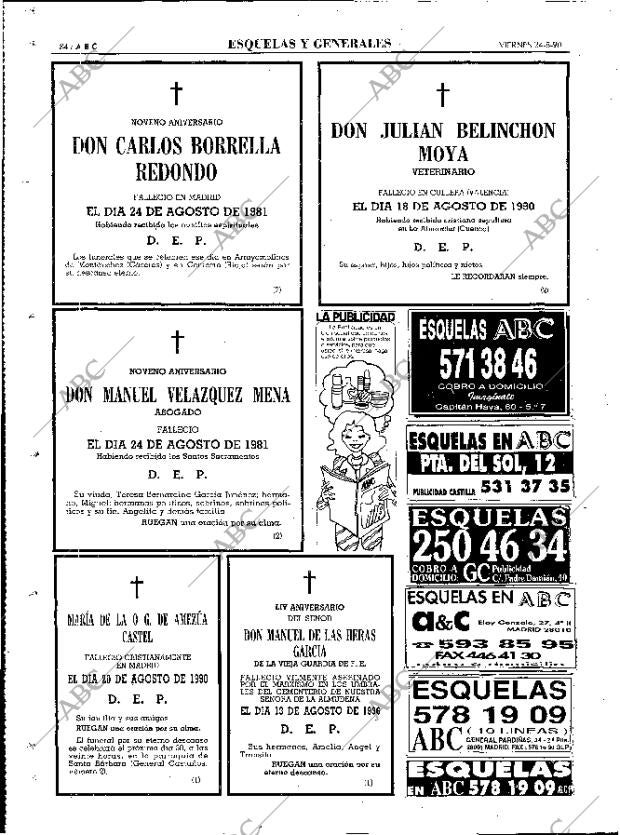 ABC MADRID 24-08-1990 página 84