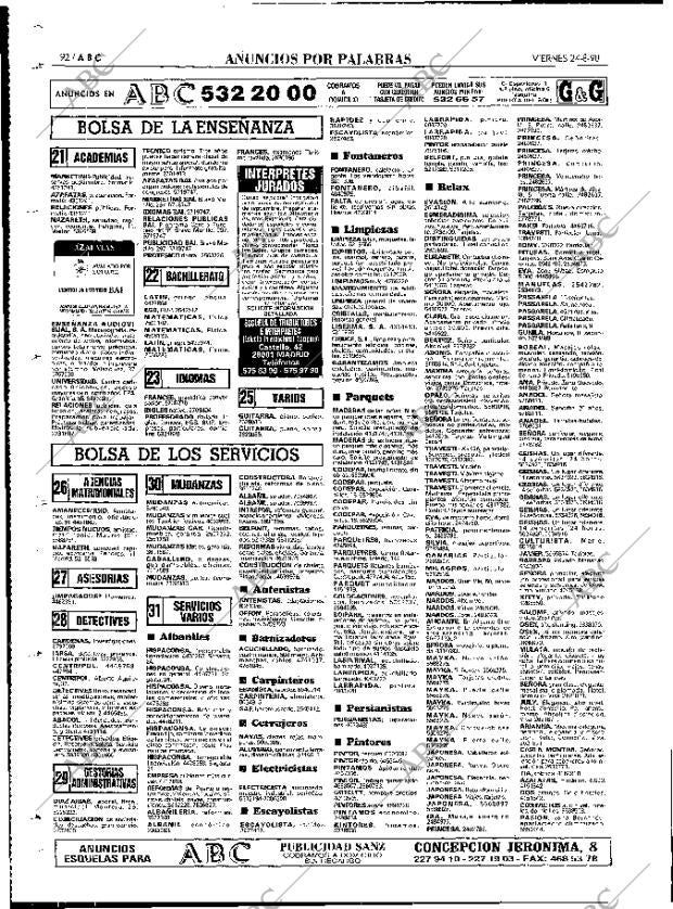 ABC MADRID 24-08-1990 página 92
