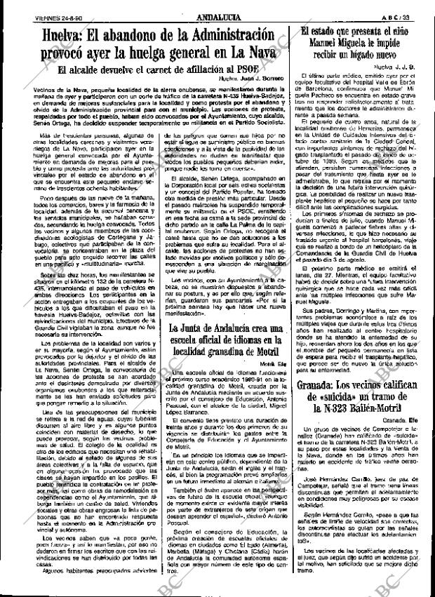 ABC SEVILLA 24-08-1990 página 33