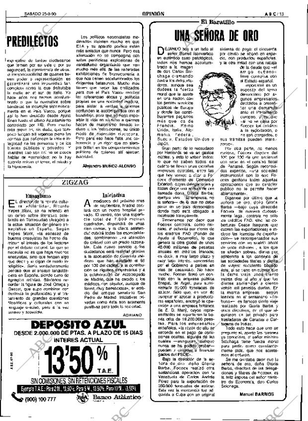 ABC SEVILLA 25-08-1990 página 13