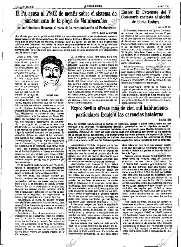 ABC SEVILLA 25-08-1990 página 31
