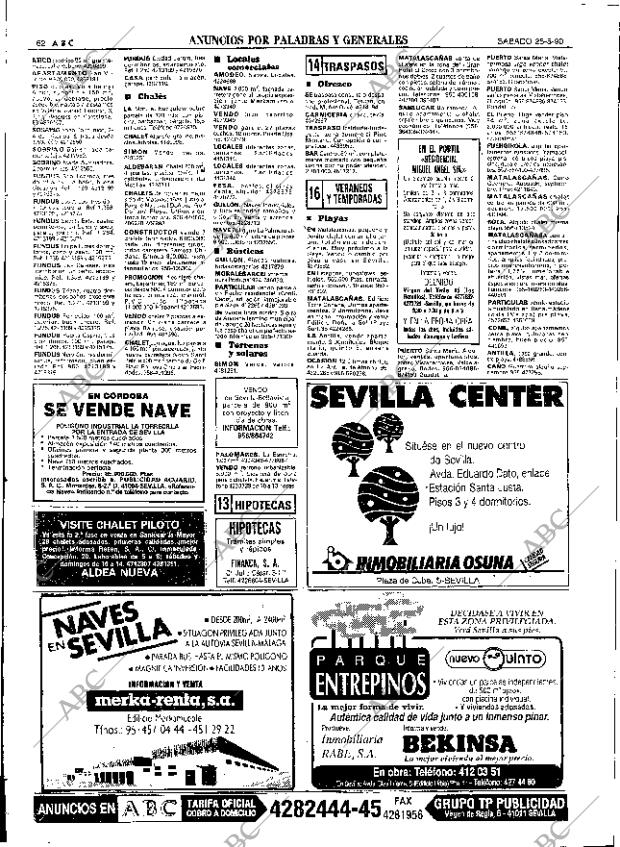 ABC SEVILLA 25-08-1990 página 74