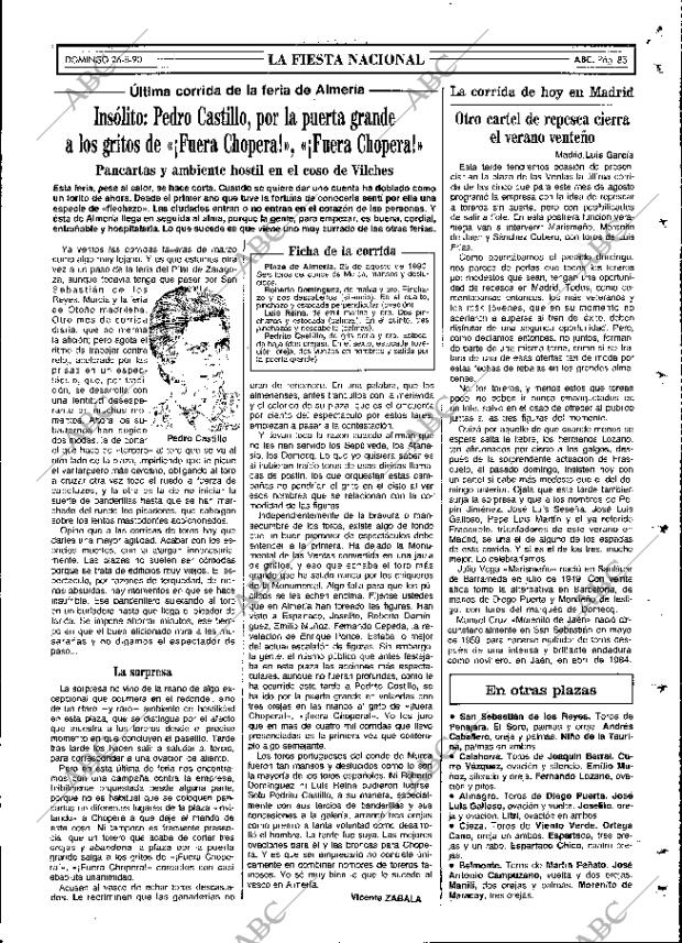 ABC MADRID 26-08-1990 página 85
