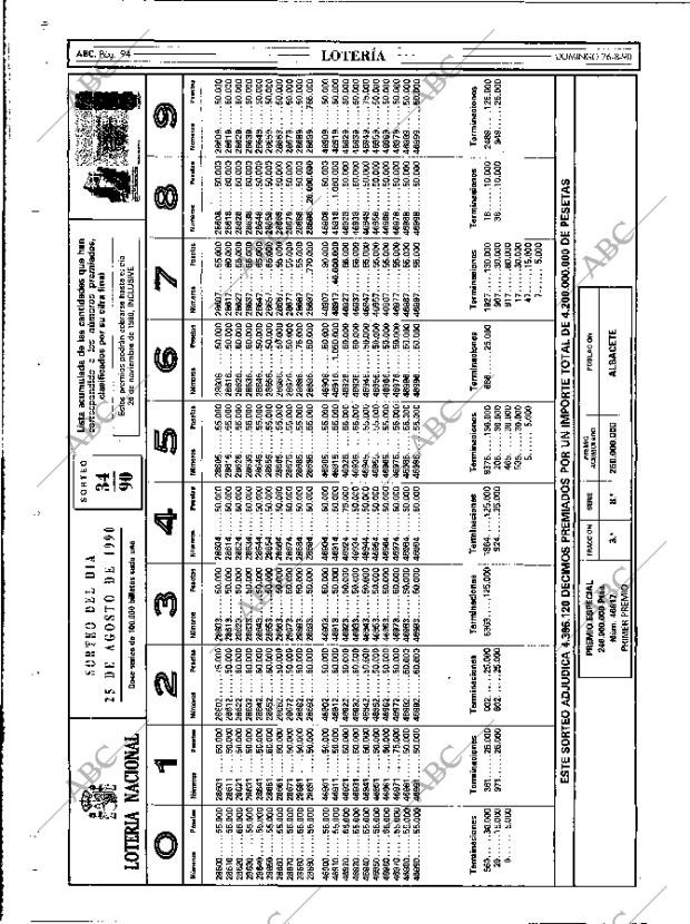 ABC MADRID 26-08-1990 página 94