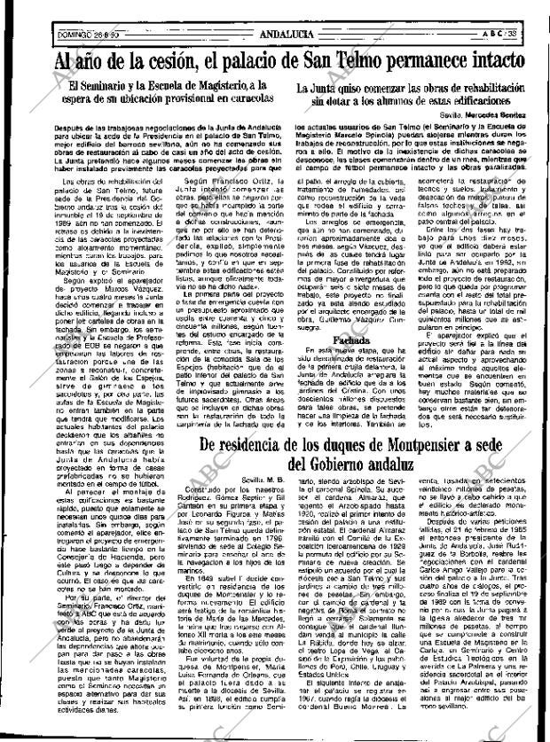 ABC SEVILLA 26-08-1990 página 33
