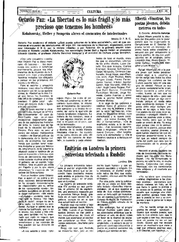 ABC SEVILLA 26-08-1990 página 45