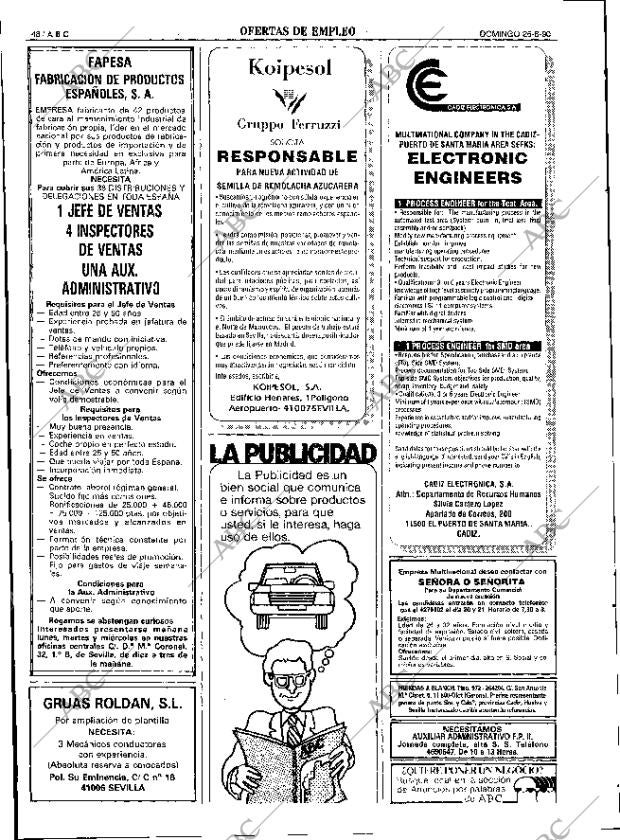 ABC SEVILLA 26-08-1990 página 48