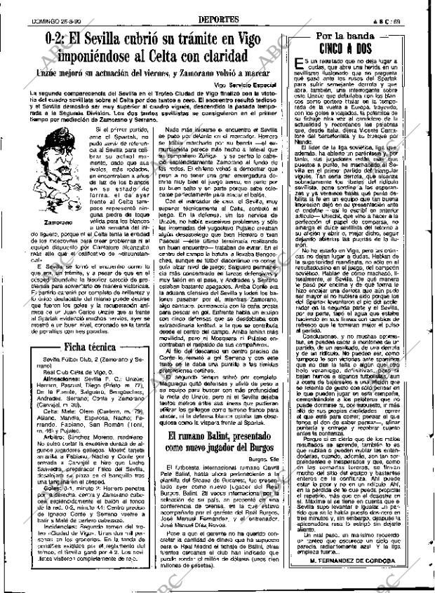 ABC SEVILLA 26-08-1990 página 69
