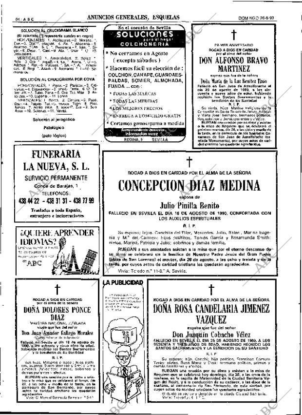 ABC SEVILLA 26-08-1990 página 84