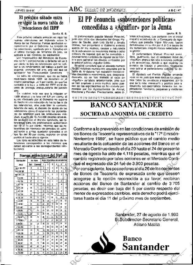 ABC SEVILLA 30-08-1990 página 47
