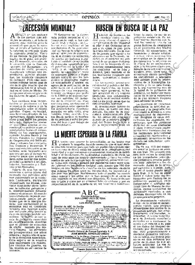 ABC MADRID 31-08-1990 página 13