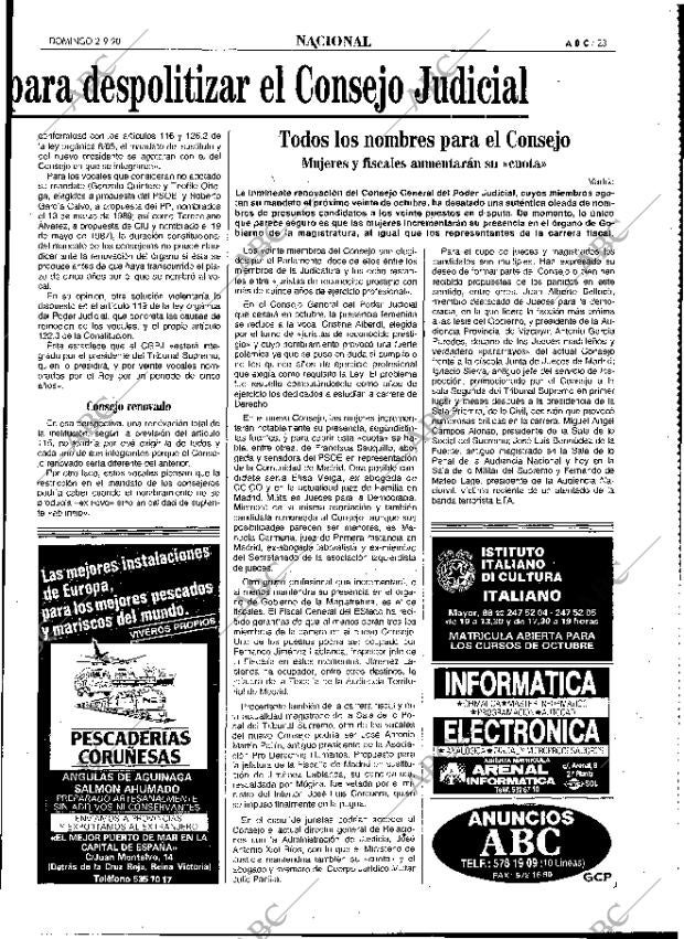 ABC MADRID 02-09-1990 página 23
