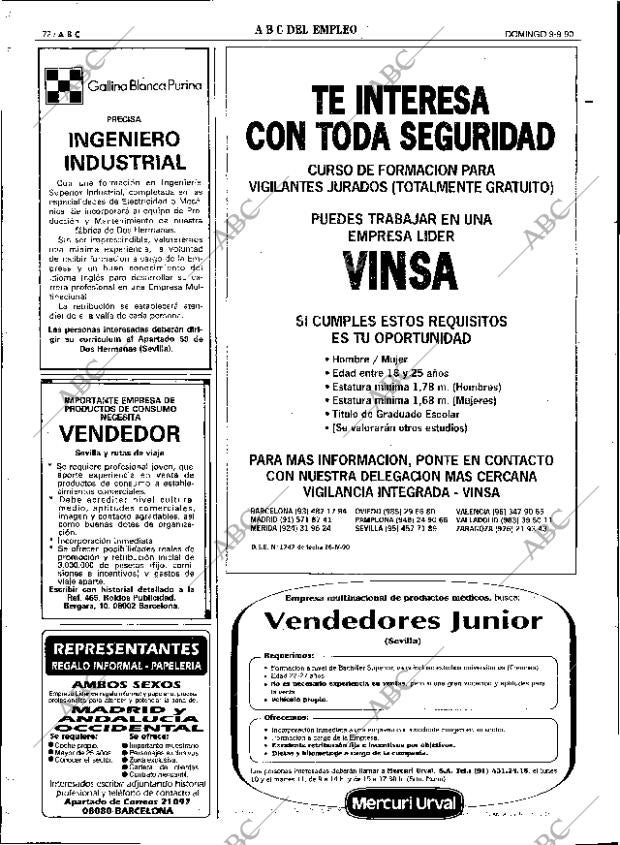 ABC SEVILLA 09-09-1990 página 72