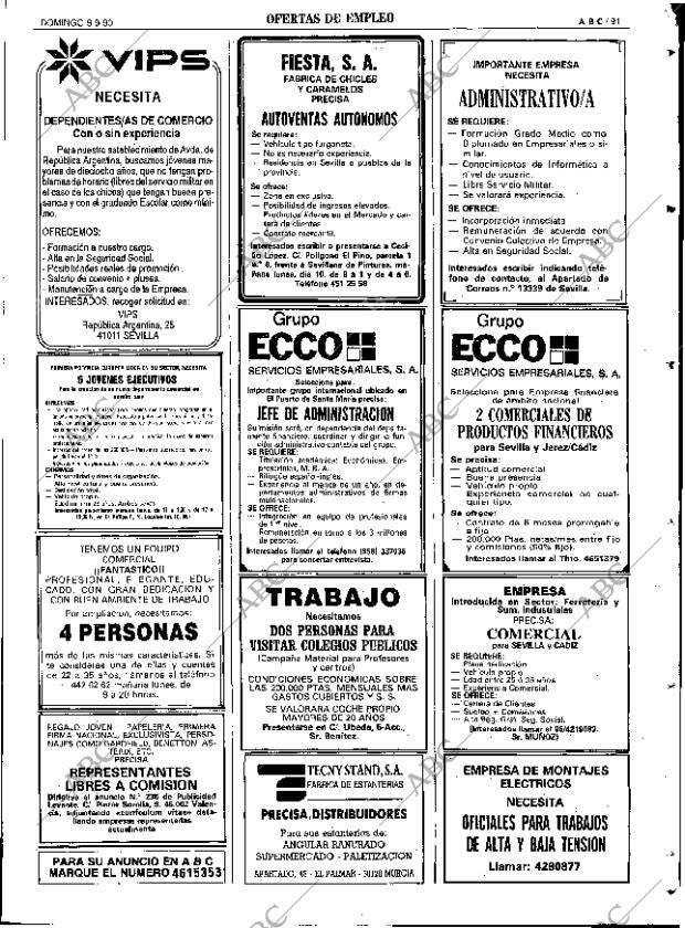 ABC SEVILLA 09-09-1990 página 91