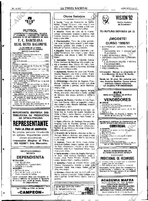 ABC SEVILLA 09-09-1990 página 94
