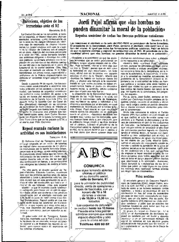 ABC MADRID 11-09-1990 página 22