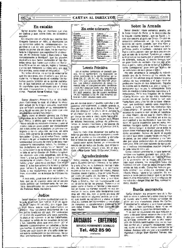 ABC MADRID 15-09-1990 página 14