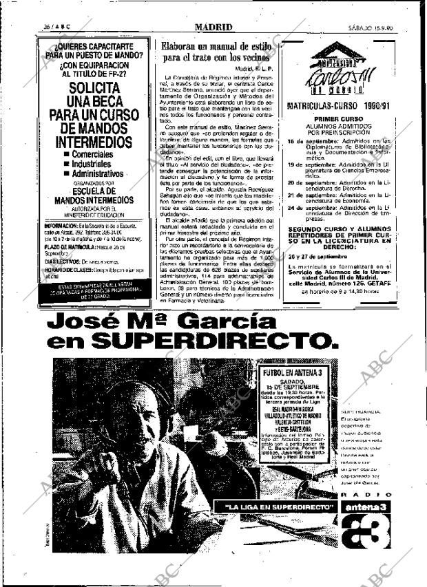 ABC MADRID 15-09-1990 página 36