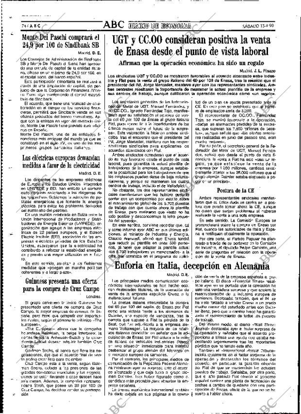 ABC MADRID 15-09-1990 página 74