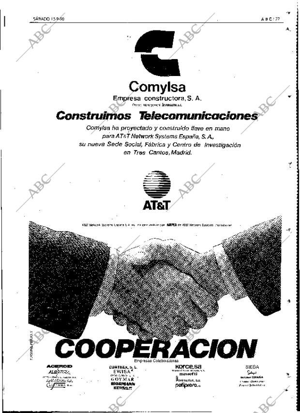 ABC MADRID 15-09-1990 página 77