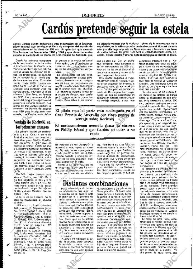 ABC MADRID 15-09-1990 página 90