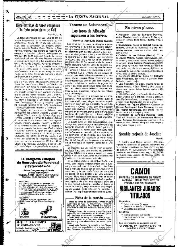 ABC MADRID 15-09-1990 página 92