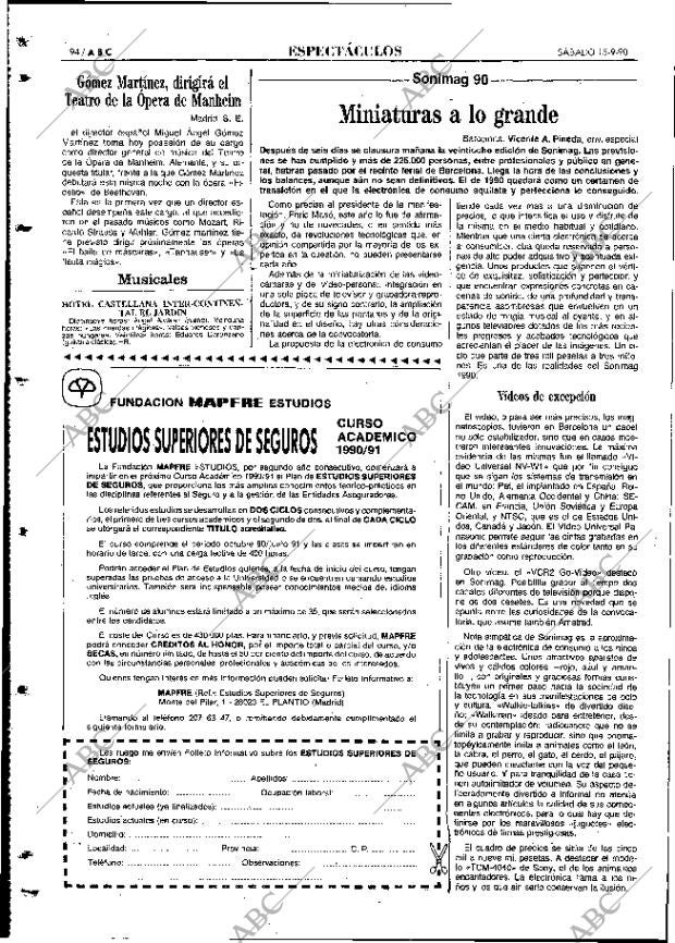ABC MADRID 15-09-1990 página 94