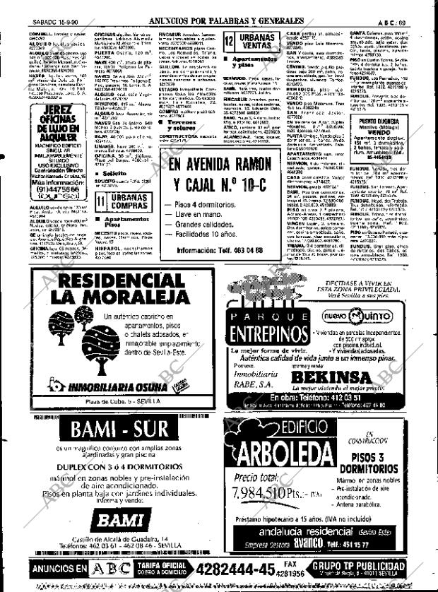 ABC SEVILLA 15-09-1990 página 69