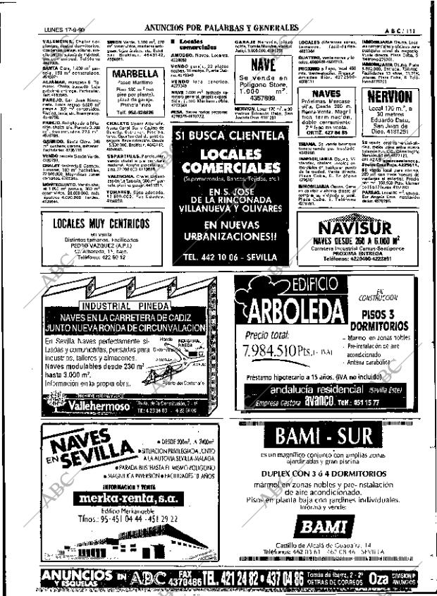 ABC SEVILLA 17-09-1990 página 111