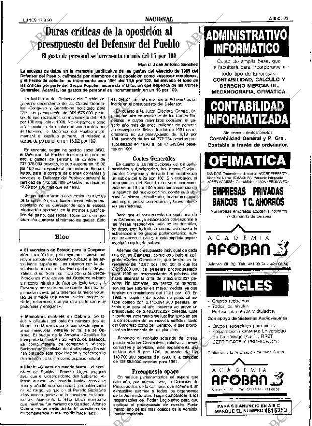 ABC SEVILLA 17-09-1990 página 23