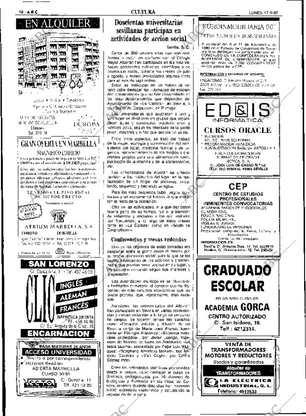 ABC SEVILLA 17-09-1990 página 58