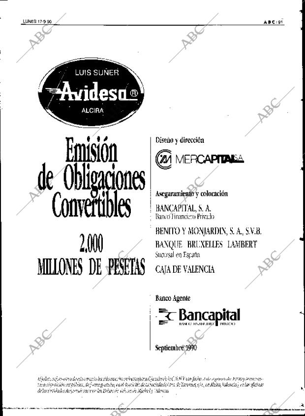 ABC SEVILLA 17-09-1990 página 91