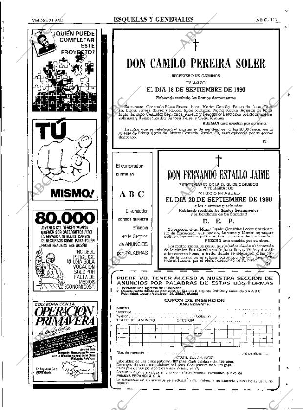 ABC MADRID 21-09-1990 página 113