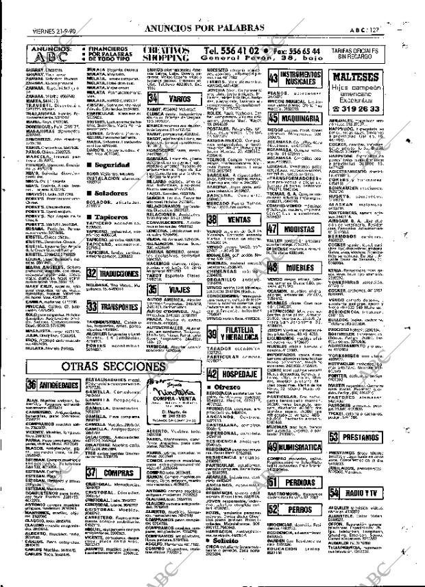 ABC MADRID 21-09-1990 página 127