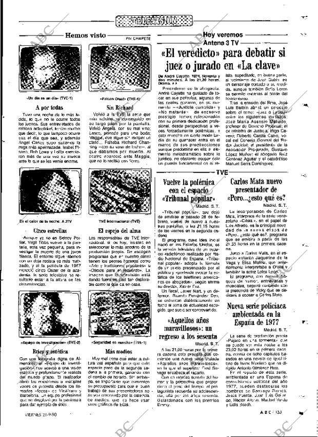 ABC MADRID 21-09-1990 página 133