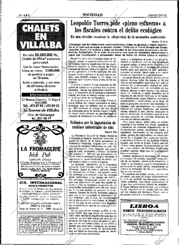 ABC MADRID 29-09-1990 página 54