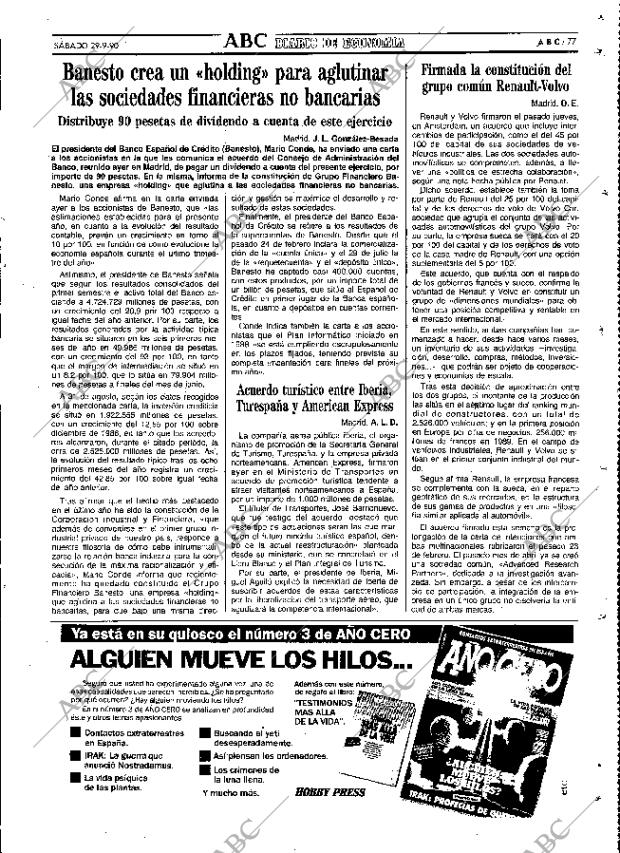 ABC MADRID 29-09-1990 página 77