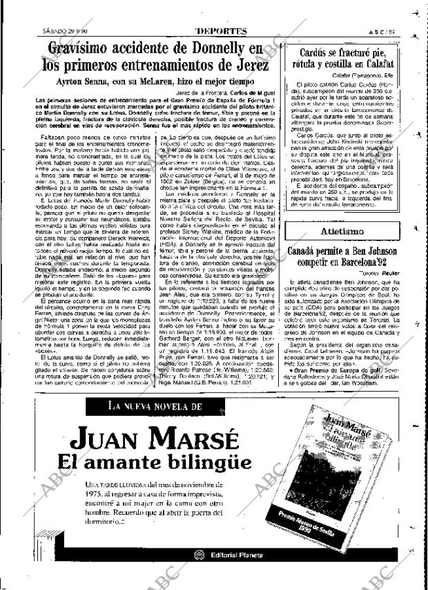 ABC MADRID 29-09-1990 página 89